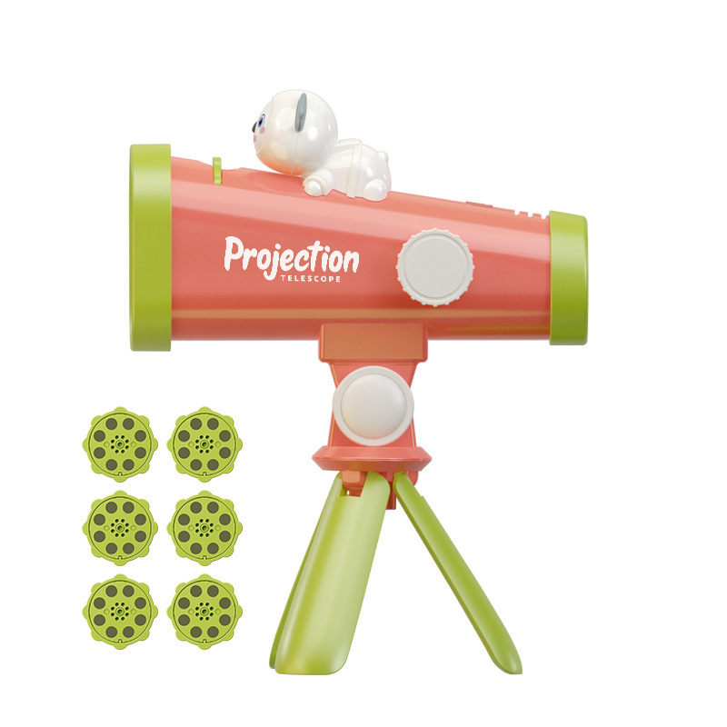 Children's early education projection flash light toy astronomical telescope toy mini flashlight slide projector toy