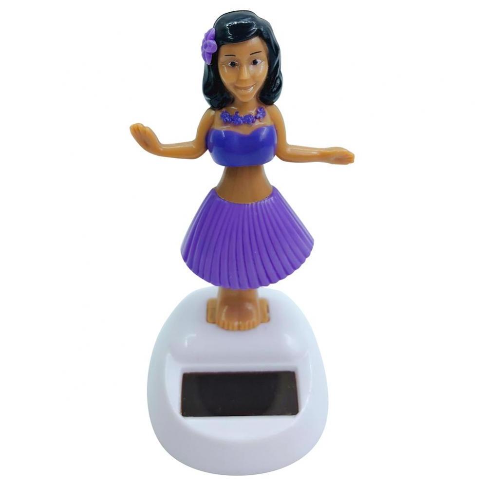 Hot selling solar rocking doll toy car room decoration dancing ornaments beach girl solar toy