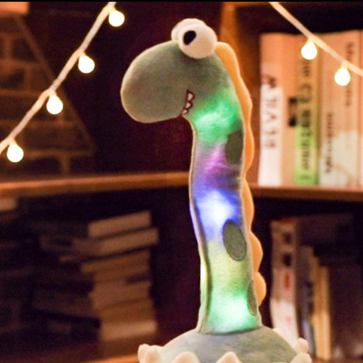 Funny toy dinosaur stuffed animal plush dinosaur toys luminous voice recorder for plush toys