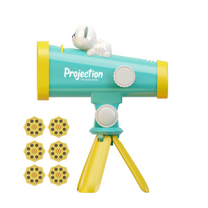 Children's early education projection flash light toy astronomical telescope toy mini flashlight slide projector toy