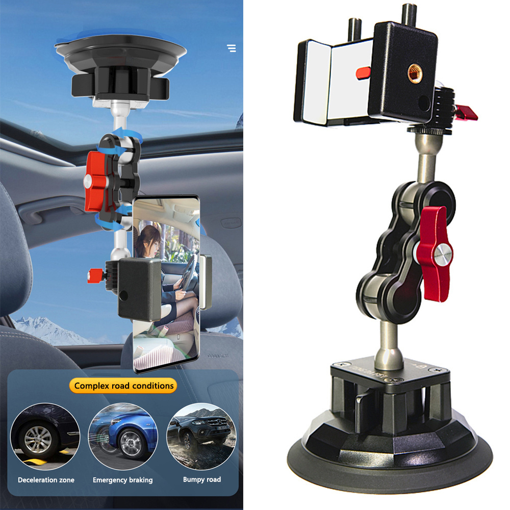 New universal mobile phone holder Super Suction Cup Mount Phone Holder for Car with Universal Friction Arm for Short Video Media