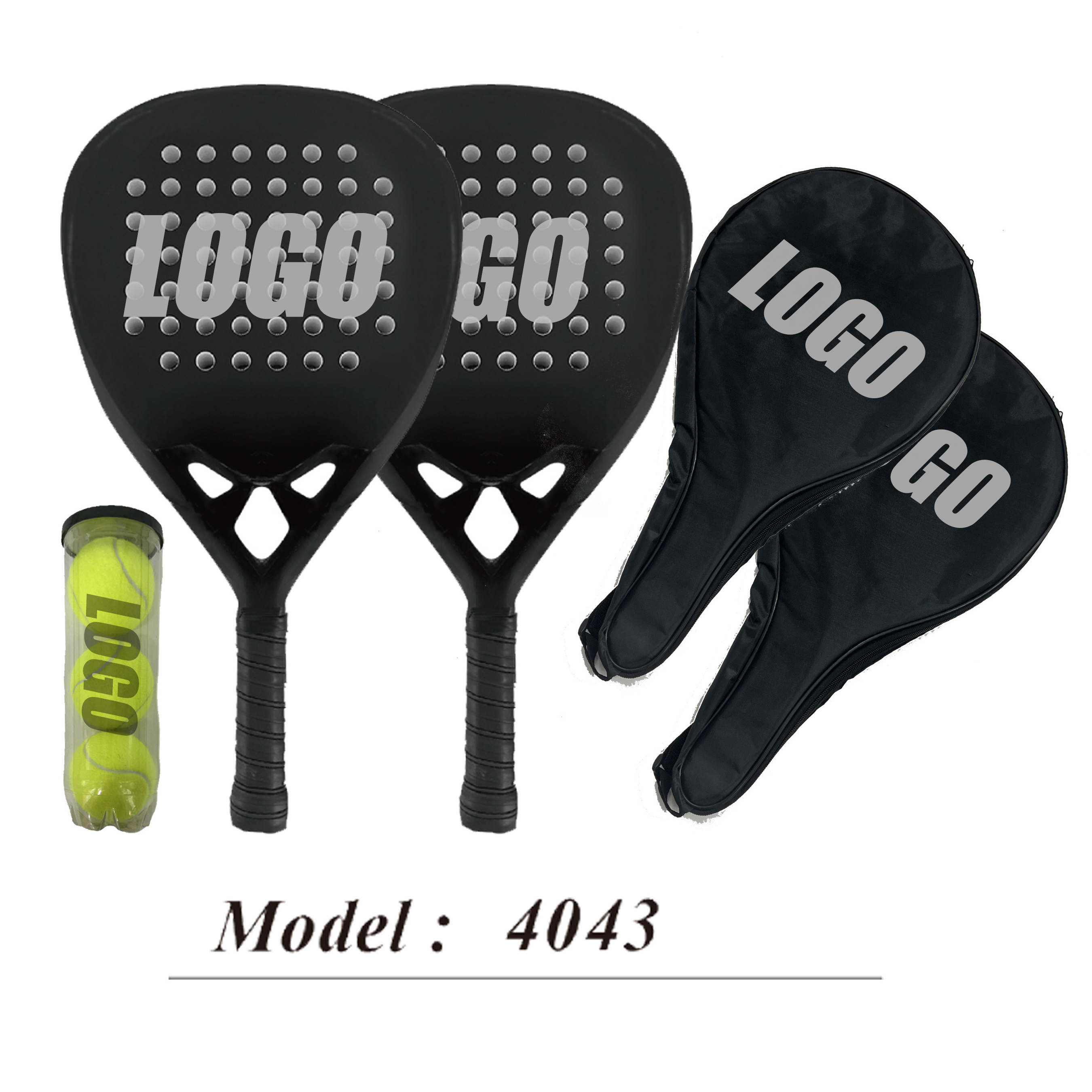 Top Ranked Quality OEM Factory Directly Custom Brand Carbon Fiber 3K/12K/18K Padel Racket Tennis Racquet