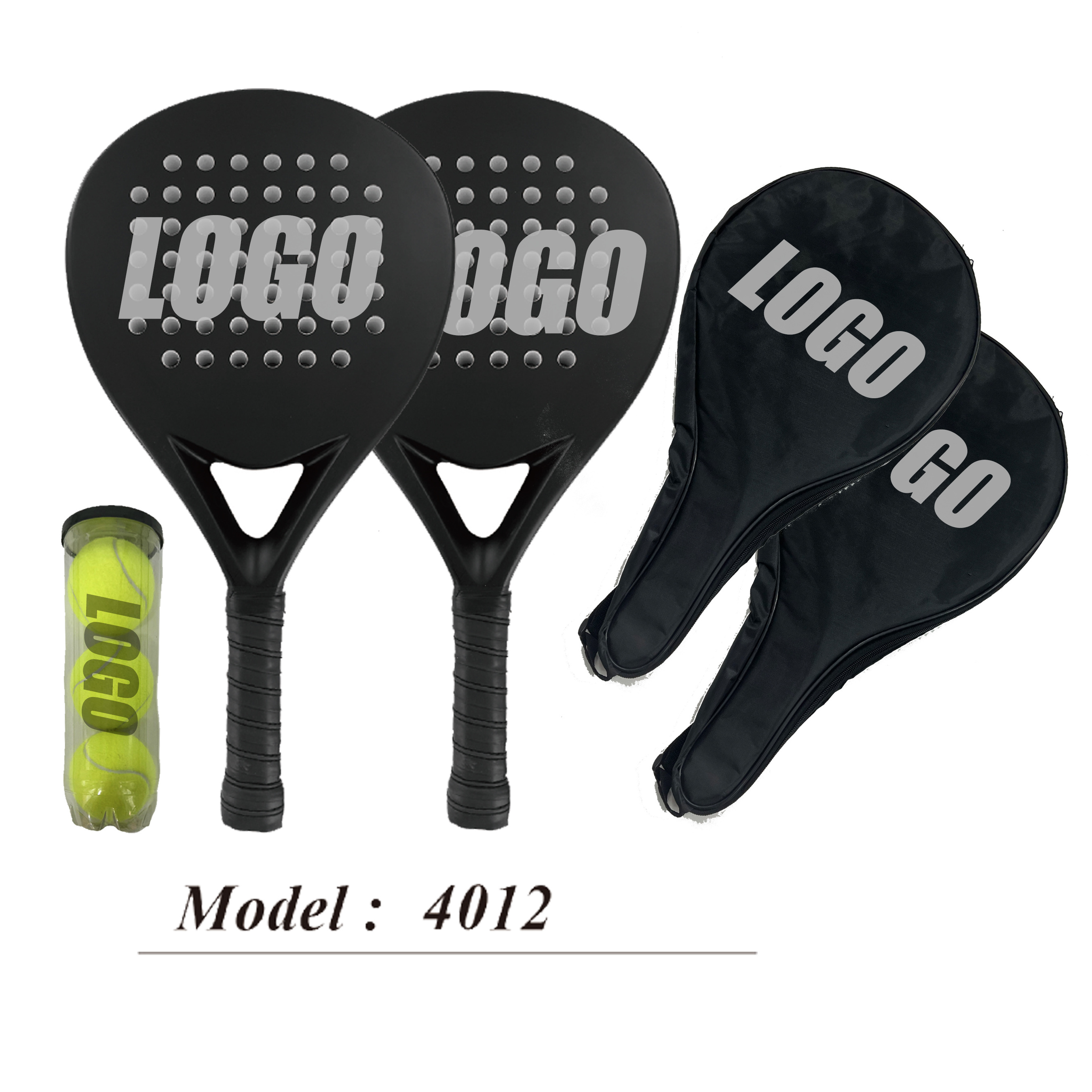 Top Ranked Quality OEM Factory Directly Custom Brand Carbon Fiber 3K/12K/18K Padel Racket Tennis Racquet