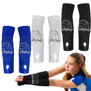 Wholesale non-slip Adults Youth Volleyball Arm Sleeves with Protection Pads and Thumb Hole