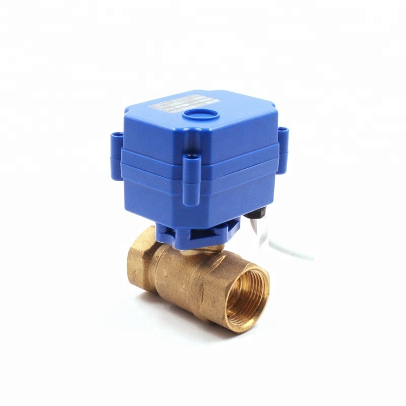 CWX-15N mini motorized ball valve motorized water control valve brass stainless steel electric actuator flow control valve