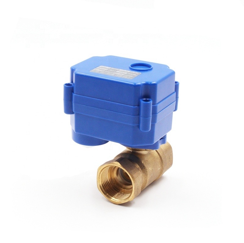 CWX-15N mini motorized ball valve motorized water control valve brass stainless steel electric actuator flow control valve