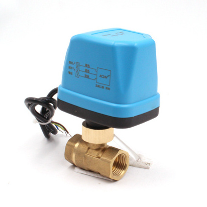 Electric Water Brass Fan Coil Unit Water Motorized Valve electric heater control valve 1 inch ball valve