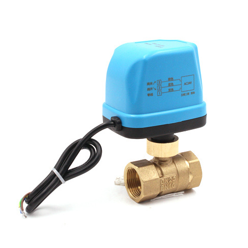 Electric Water Brass Fan Coil Unit Water Motorized Valve electric heater control valve 1 inch ball valve