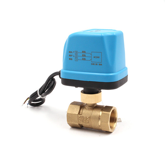 Electric Water Brass Fan Coil Unit Water Motorized Valve electric heater control valve 1 inch ball valve