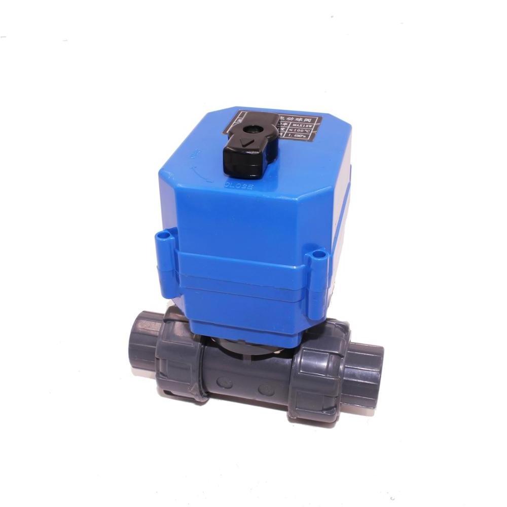 dn50 3 inch 50mm 12v 24v 220v plastic  electric motorized actuator ball valve