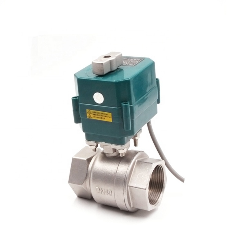 DN50 2'' 2-way DC12V/24V/220v  stainless steel ball valve motorized actuator control valve