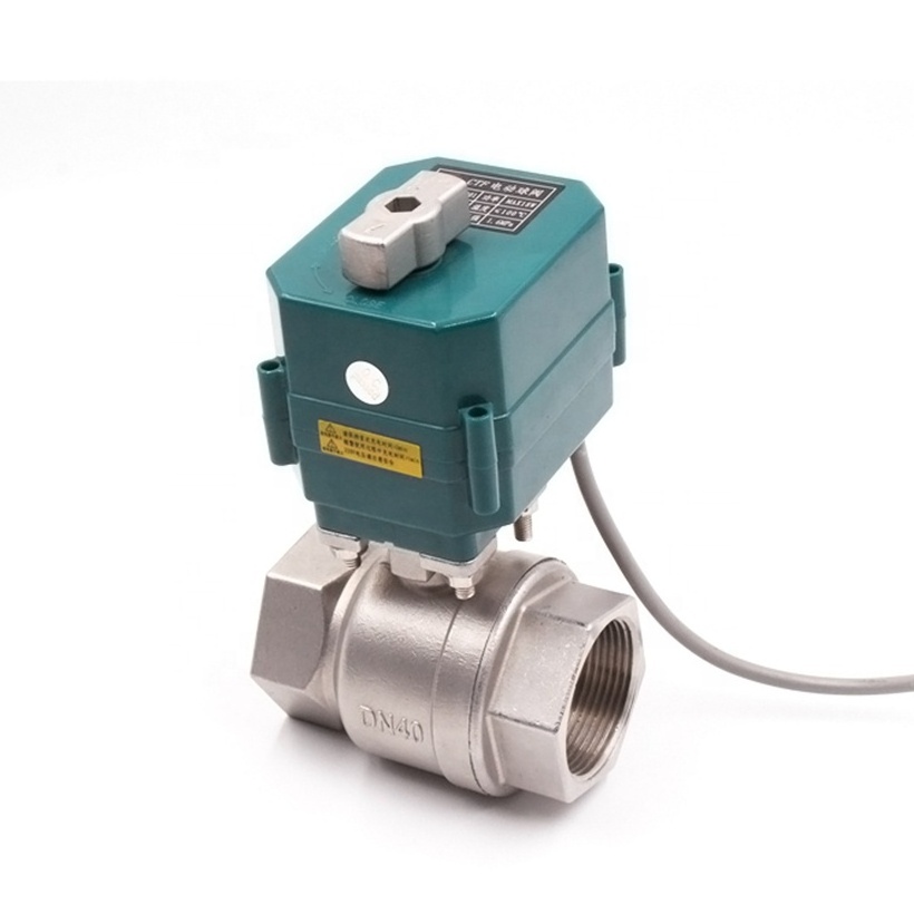 DN50 2'' 2-way DC12V/24V/220v  stainless steel ball valve motorized actuator control valve