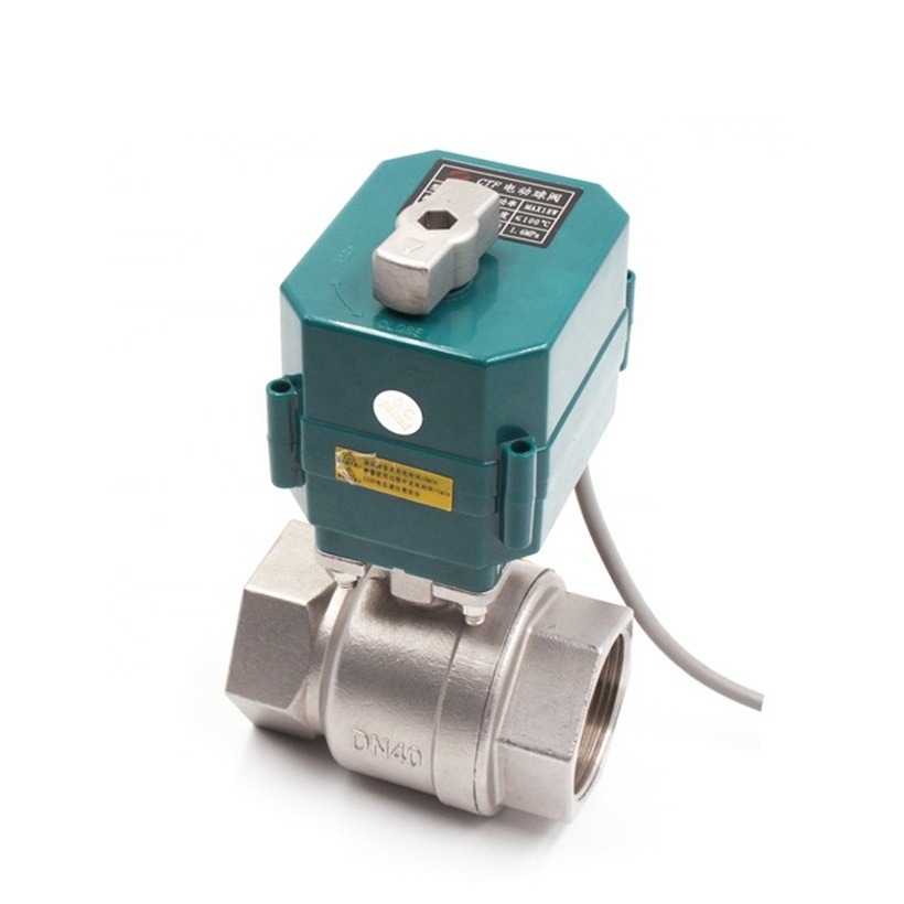 DN50 2'' 2-way DC12V/24V/220v  stainless steel ball valve motorized actuator control valve