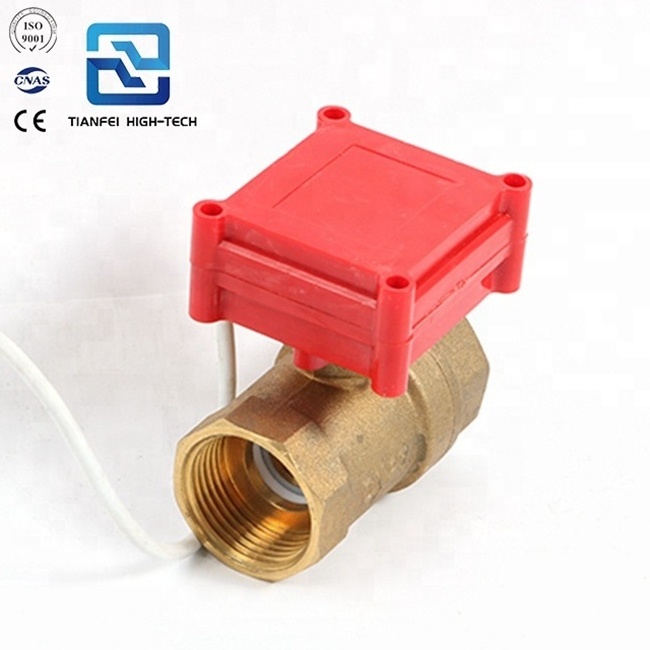 CWX-20P mini motorized ball valve compact motorized water control valve brass stainless steel electric actuator valve