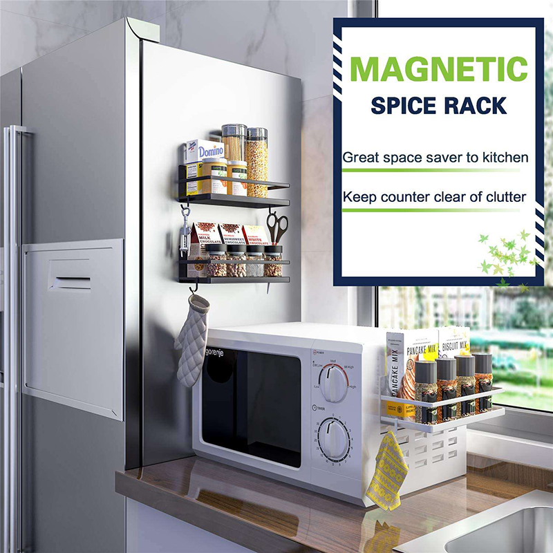 storage holders racks kitchen  Tanggula Kitchen refrigerator spice wall mounted magnetic rack