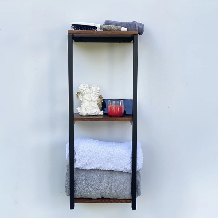 storage holders racks kitchen Tanggula Towel rack for storing books and spices, blanket rack with wooden and metal design