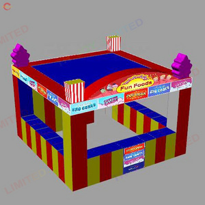 free door shipping inflatable concession booth bouncy snack booth carnival treat shop tents for sale