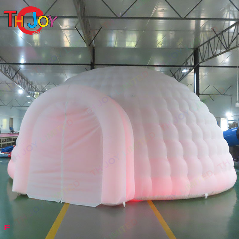 Giant Igloo Tent Dia 10m Outdoor Commercial Activity Exhibition Event Party Led White Huge Inflatable Dome Tent For Rental