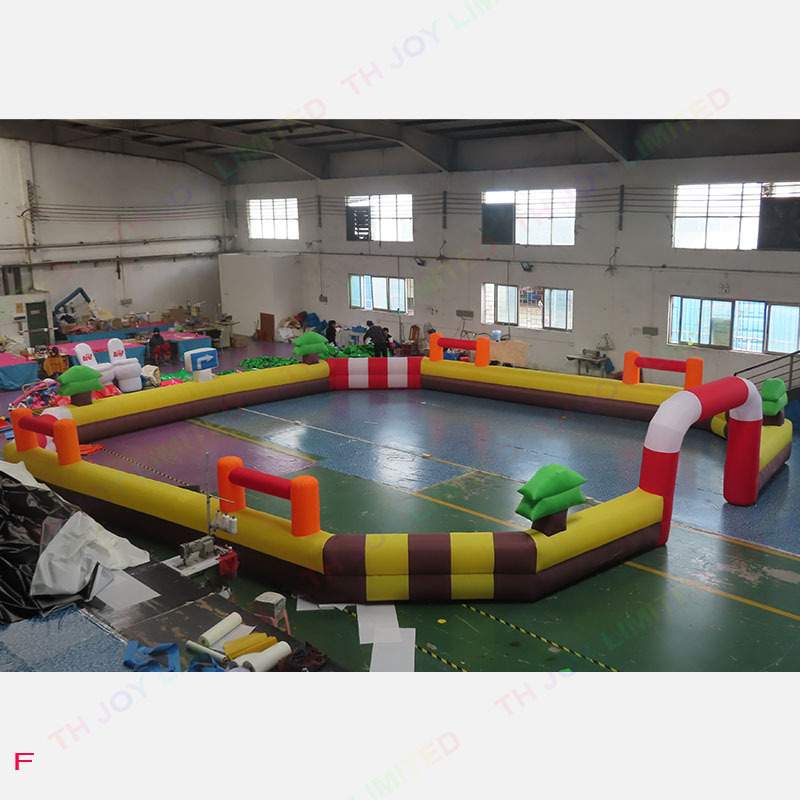 12x12m  inflatable bumper car track/inflatable go kart race track/inflatable zorb ball race track for sale