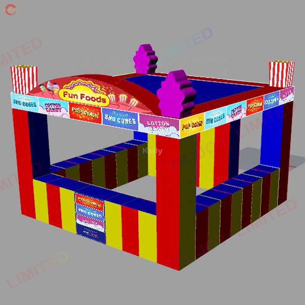 free door shipping inflatable concession booth bouncy snack booth carnival treat shop tents for sale