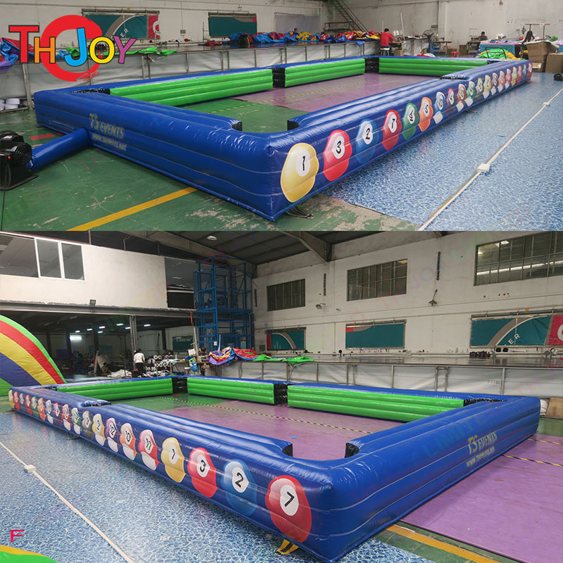 inflatable soccer snooker pool with 16 pcs snooker balls