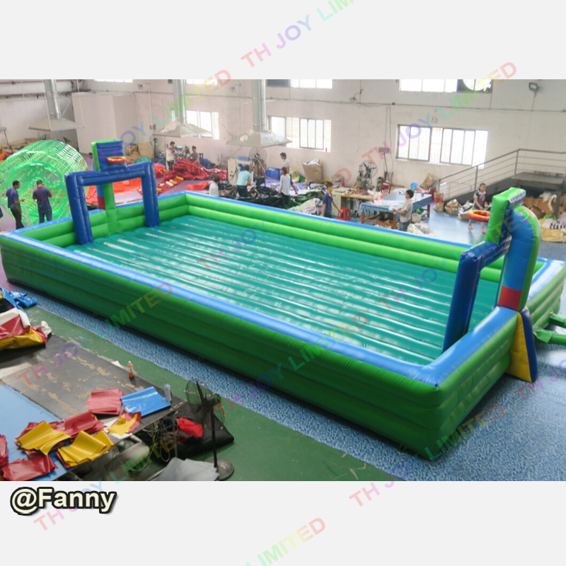 Kids or Adults Outdoor Water Fun Inflatable Soap Soccer Field Inflatable Football Field