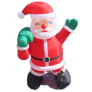 Free Air Shipping 8m 26ft Tall Giant Inflatable Santa Claus Outdoor Christmas decoration inflatables lighted Santa