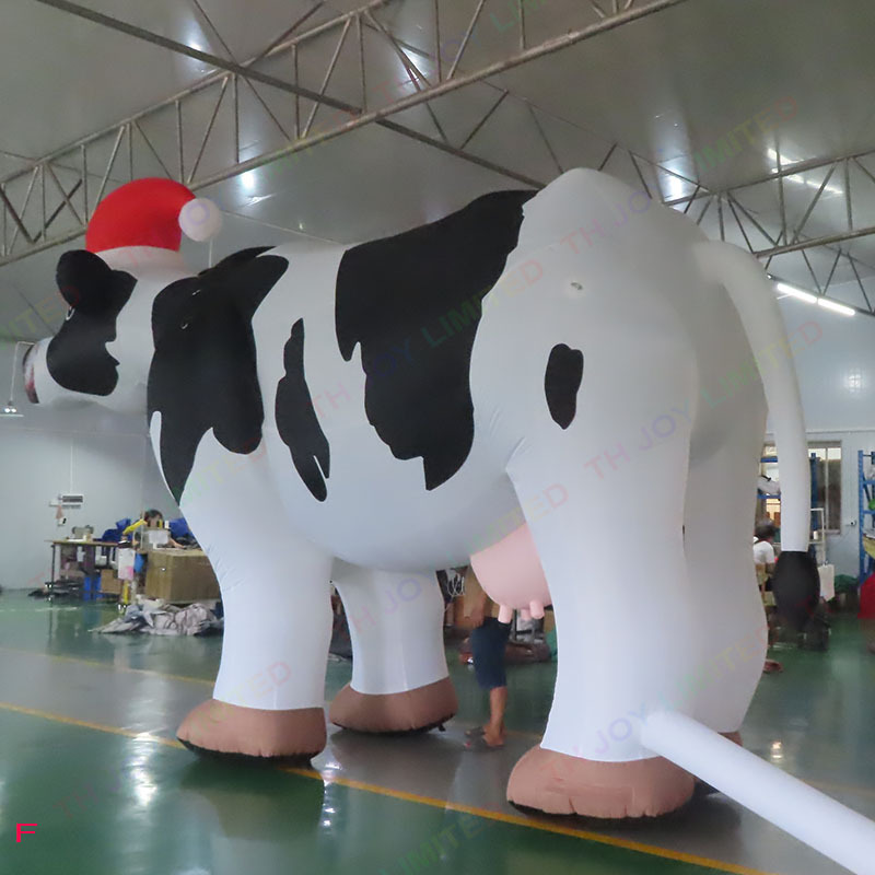 6m long Custom giant inflatable real animal farm animals cartoon advertising inflatables cow