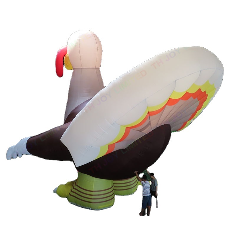 8m 27ft tall giant inflatable turkey cartoon for Thanksgiving decoration