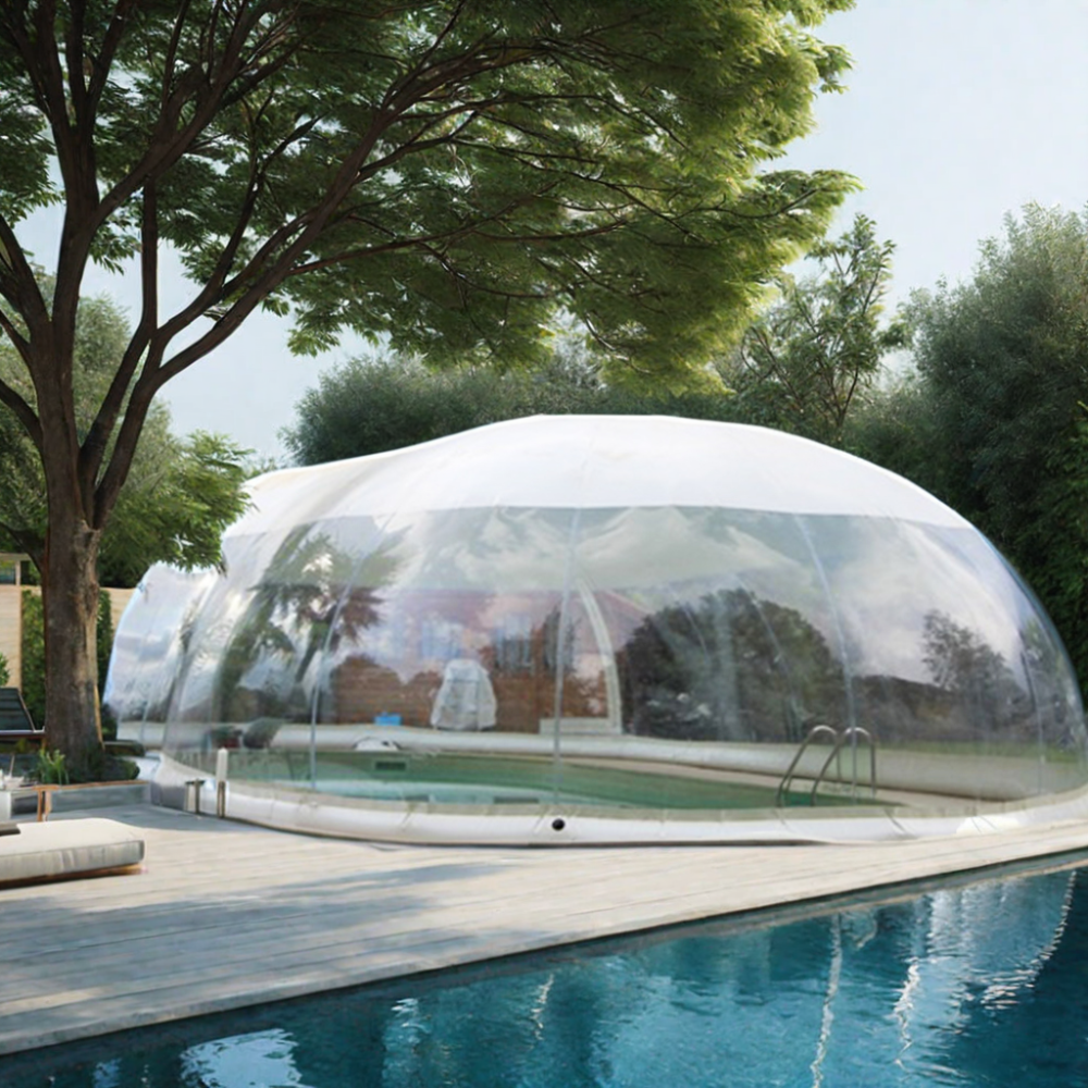 Transparent Inflatable Pool Bubble Dome Enjoy Winter and Summer Fun with this Clear Pool Cover and Ceiling Bubble Tent