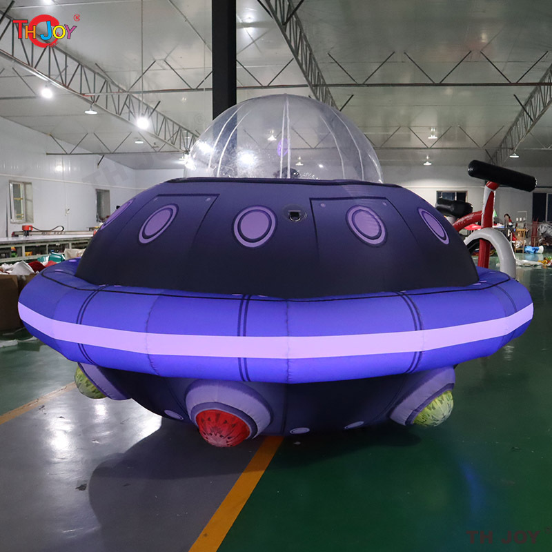 3m 10ft tall  Inflatable UFO Models Advertising Inflatable Spaceship With Lights For Decoration