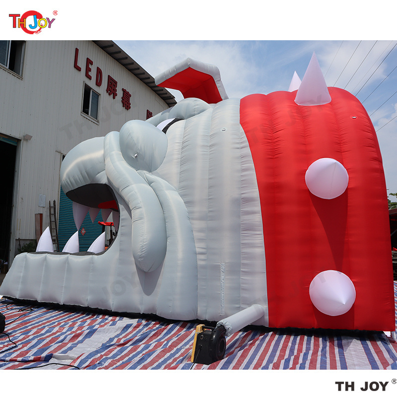 7.5x6m Sports Event Props Giant Inflatable Dog Tent Popular Attractive Bulldog Entrance Tunnel