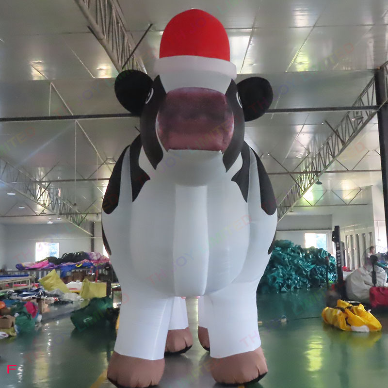 6m long Custom giant inflatable real animal farm animals cartoon advertising inflatables cow