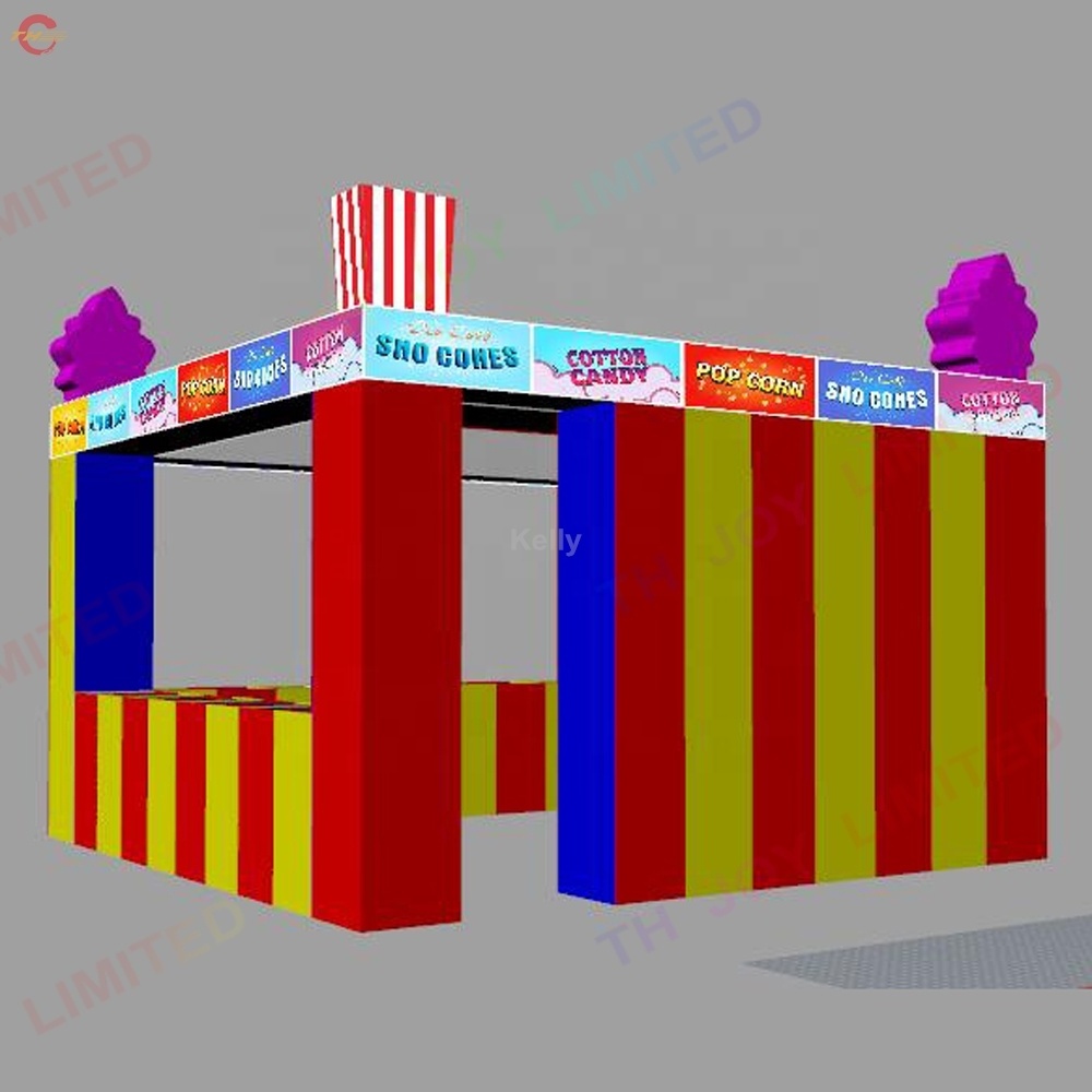 free door shipping inflatable concession booth bouncy snack booth carnival treat shop tents for sale