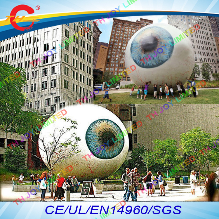 Giant 4m 5m Airtight Outdoor Event Highlight Inflatable Eyeball Balloon Halloween Decor Home School Shopping Mall Free Air