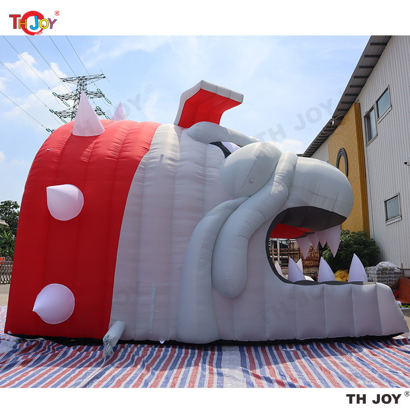 7.5x6m Sports Event Props Giant Inflatable Dog Tent Popular Attractive Bulldog Entrance Tunnel