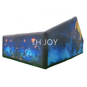 free air shipping to door, 10x5m giant inflatable haunted house maze, scary inflatable tag maze for halloween party