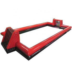 15x8m Giant black and red color inflatable square football court panna soccer cage