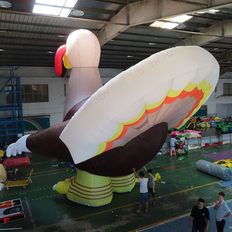 8m 27ft tall giant inflatable turkey cartoon for Thanksgiving decoration