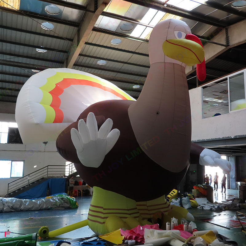 8m 27ft tall giant inflatable turkey cartoon for Thanksgiving decoration