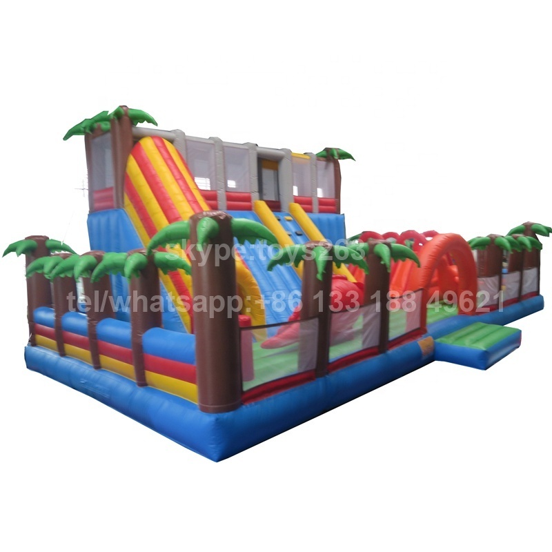 Free shipping 10x5m/12x6m commercial inflatable bouncy playground, giant inflatable fun city for sale