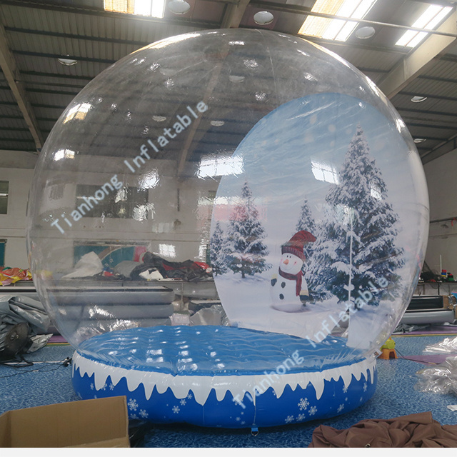 Free Shipping! 4m Inflatable Snow Globe Christmas Decorations Inflatable Christmas items Photo Booth