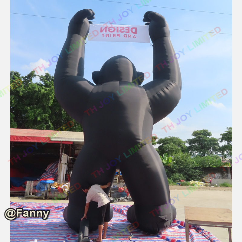 6m 20ft Tall Giant Advertising Inflatable Gorilla, Large Inflatable Monkey Ground Balloon for Advertisement Air Blower CN;GUA Ce