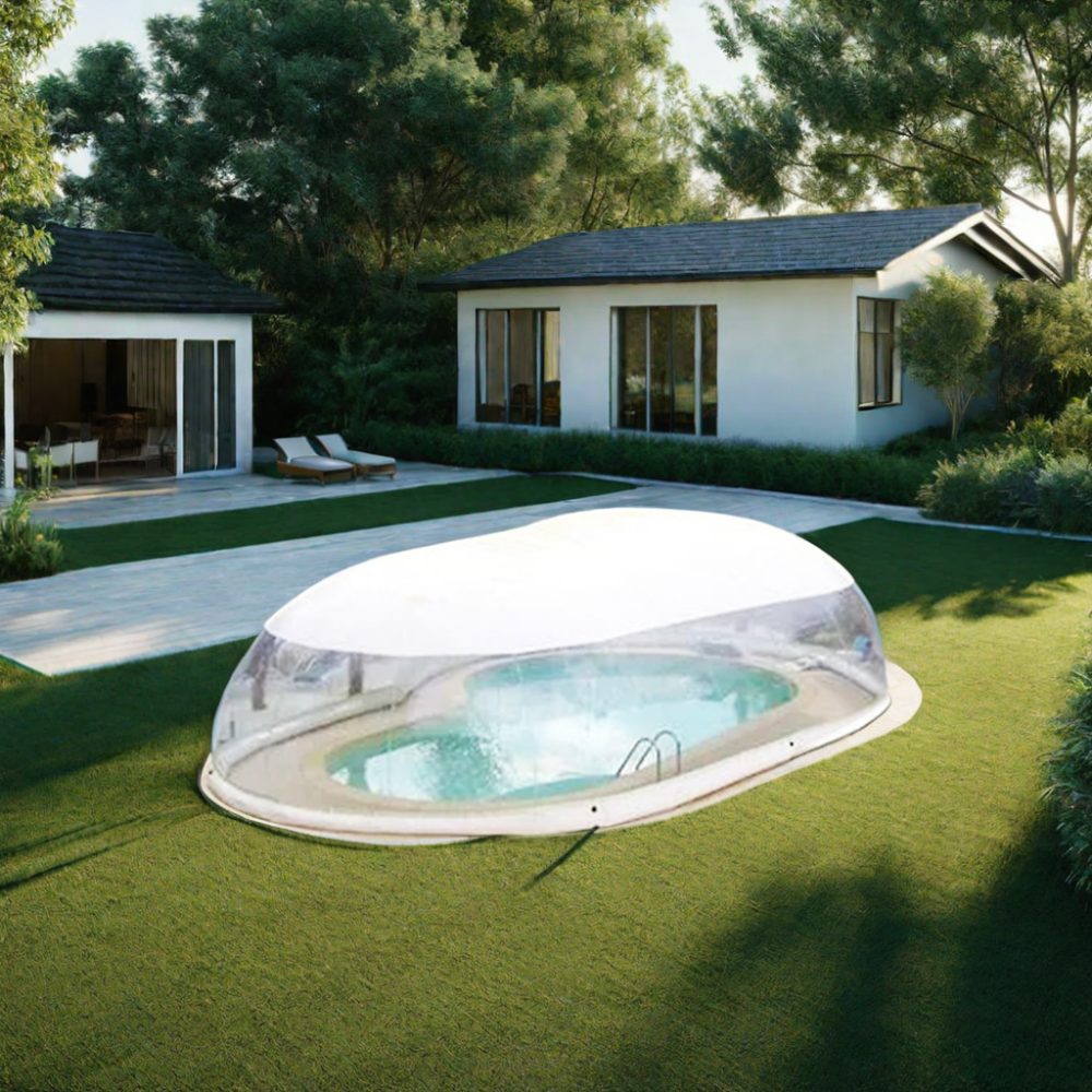 Transparent Inflatable Pool Bubble Dome Enjoy Winter and Summer Fun with this Clear Pool Cover and Ceiling Bubble Tent