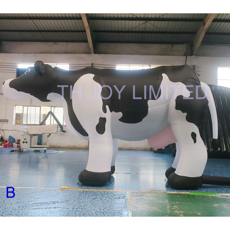 Free Shipping!  4m High 6m Long Custom Made Cartoon Giant Outdoor Inflatable Cow For Promotion Advertising Inflatable Animal