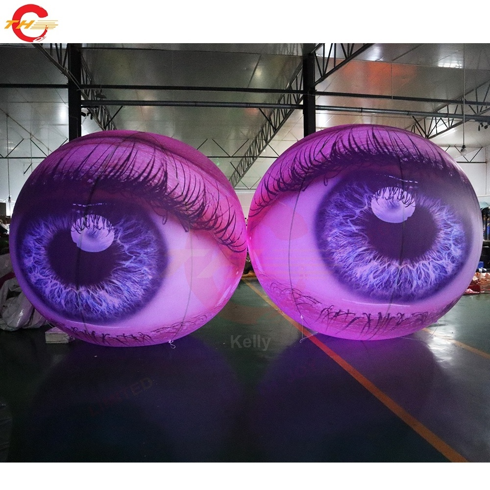 Free Air Shipping 1m/1.5m/2m Inflatable Eyeball / Giant Eyeball Halloween Decoration Inflatable Balloon for Sale