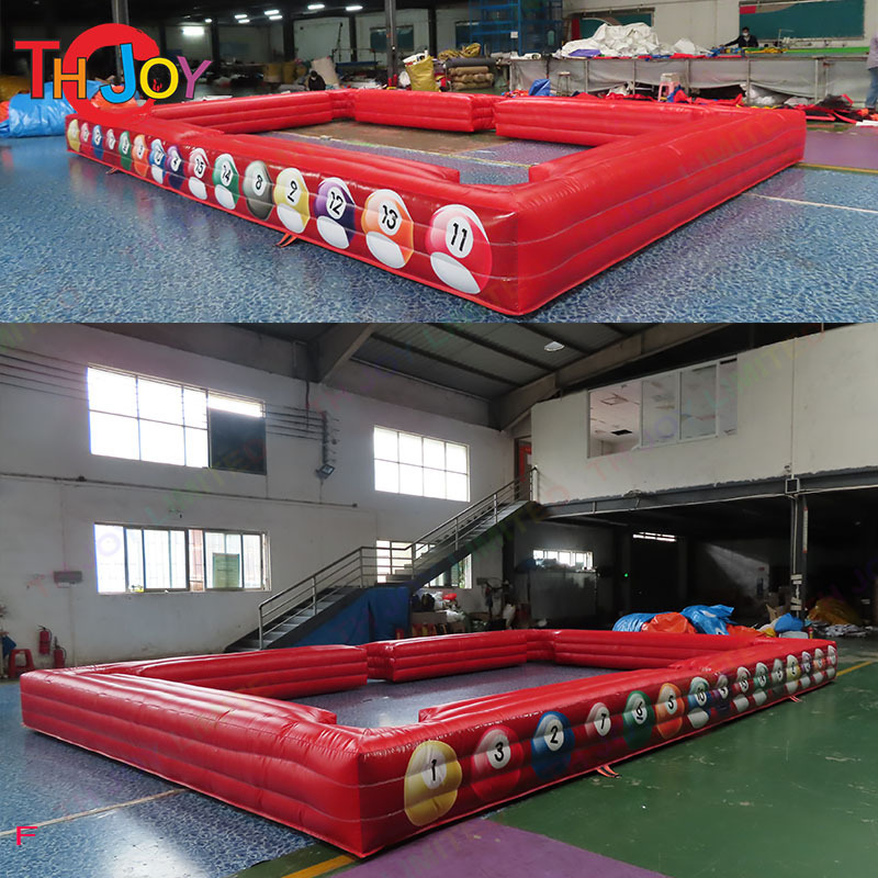 inflatable soccer snooker pool with 16 pcs snooker balls