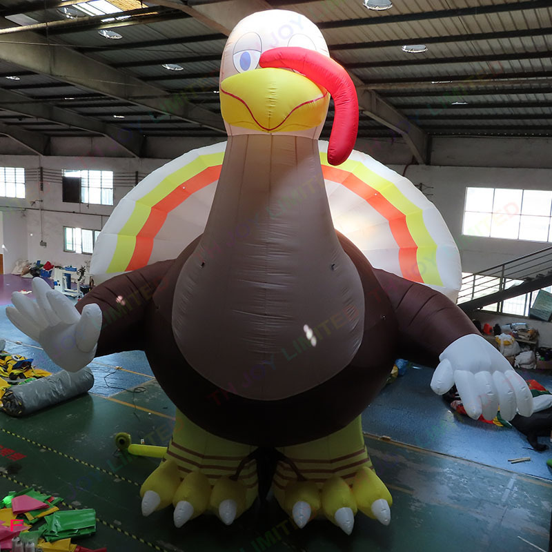 8m 27ft tall giant inflatable turkey cartoon for Thanksgiving decoration