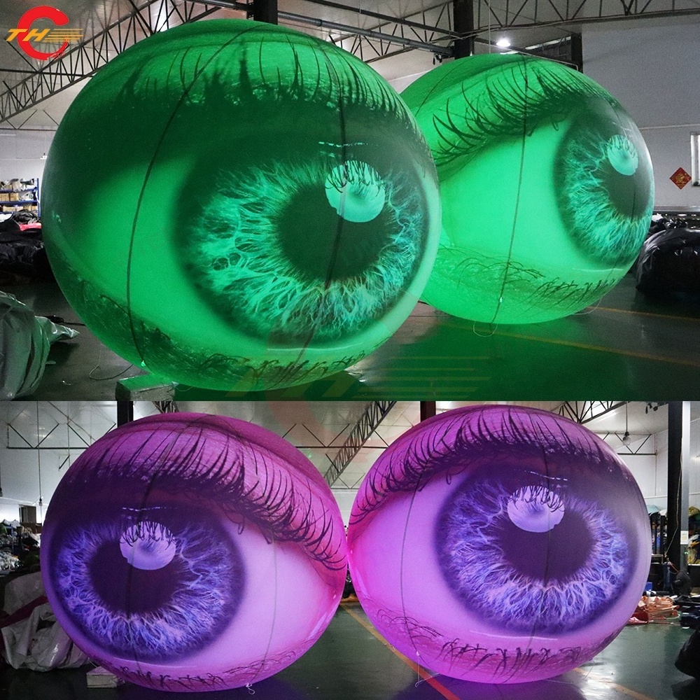 Free Air Shipping 1m/1.5m/2m Inflatable Eyeball / Giant Eyeball Halloween Decoration Inflatable Balloon for Sale