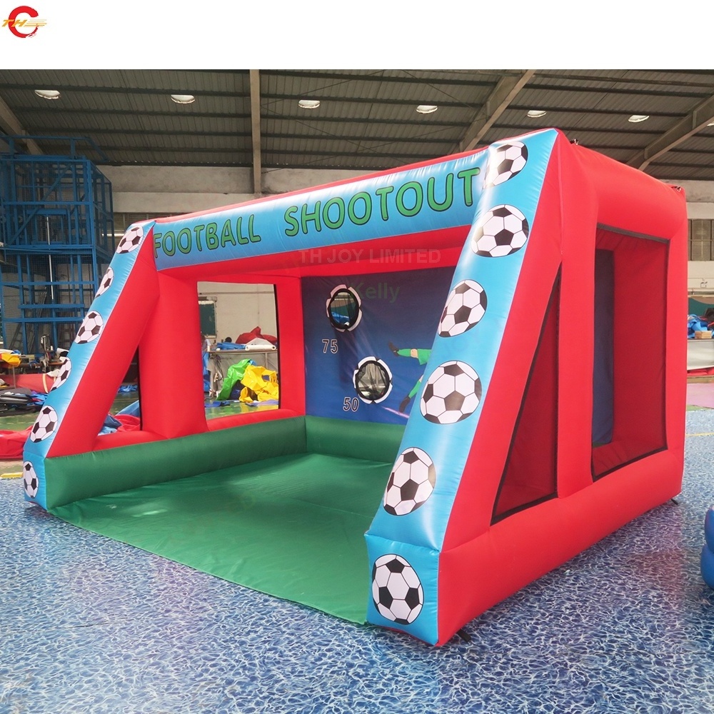 Free Shipping 4x3m Inflatable Football Tossing Goal Carnival Sport Game Toys for Sale